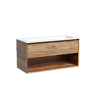 Тумба подвесная SANCOS Marmi 995х445 c ящиком, дуб чарльстон MR1.0100ECH