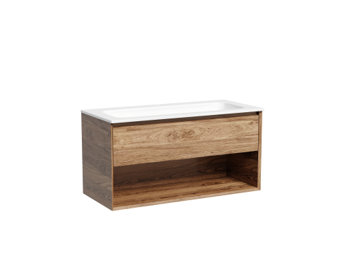 Тумба подвесная SANCOS Marmi 995х445 c ящиком, дуб чарльстон MR1.0100ECH