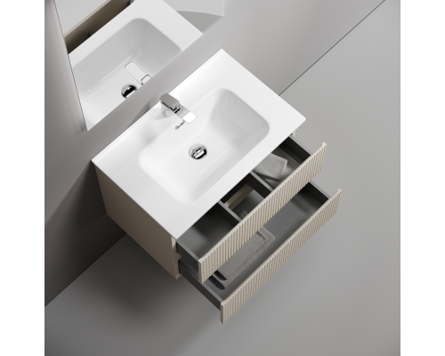 Тумба под раковину подвесная Sancos Snob T 69х44х50, с доводчиками, Beige Soft, SNT70CE