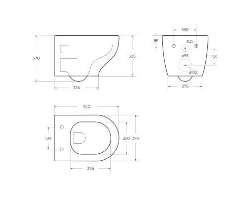 Унитаз BelBagno Acqua BB340CHR подвесной без сиденья