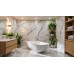 Ванна угловая из искусственного камня Flere Mail 170x85x59 L (белый глянец)