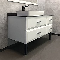 Тумба с раковиной Comforty Империя-120 белая с графитовой столешницей с Comforty 78189