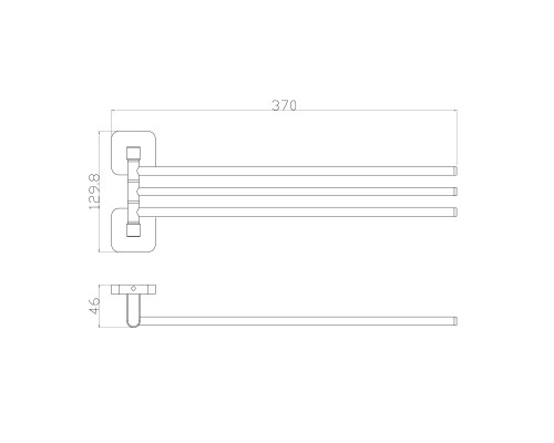 Полотенцедержатель поворотный Wonzon&Woghand, Хром