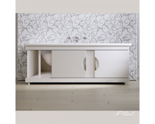 Экран под ванну Alavann Monaco Still 150 раздвижной МДФ белый