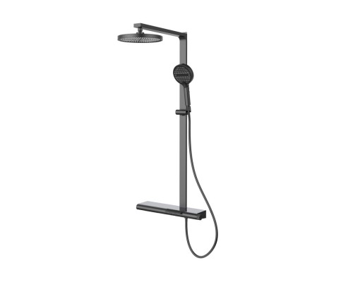 Душевая стойка Vincea Aspire с изливом, вороненая сталь