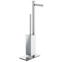 Напольная стойка с держателем туалетной бумаги и ершом DX Colombo Units цвет хром