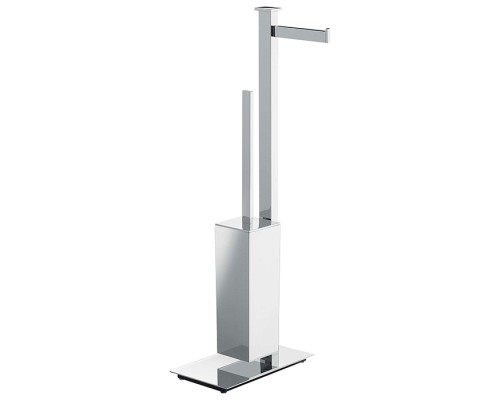 Напольная стойка с держателем туалетной бумаги и ершом DX Colombo Units цвет хром