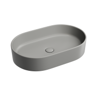 Чаша накладная овальная Ceramica Nova Element 60x38 Антрацит Матовый