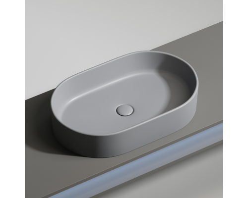 Чаша накладная овальная Ceramica Nova Element 60x38 Антрацит Матовый