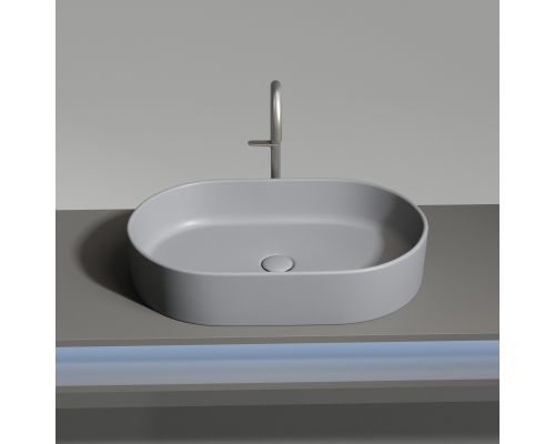 Чаша накладная овальная Ceramica Nova Element 60x38 Антрацит Матовый