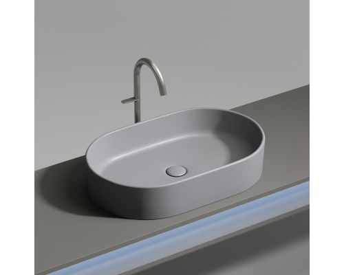 Чаша накладная овальная Ceramica Nova Element 60x38 Антрацит Матовый