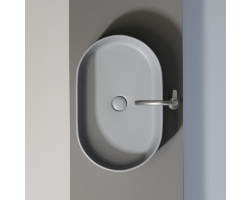 Чаша накладная овальная Ceramica Nova Element 60x38 Антрацит Матовый