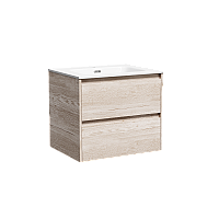 Тумба подвесная SANCOS Libra 590х450х500, c двумя ящиками, дуб галифакс LB60EG