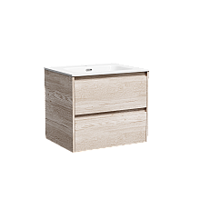 Тумба подвесная SANCOS Libra 590х450х500, c двумя ящиками, дуб галифакс LB60EG