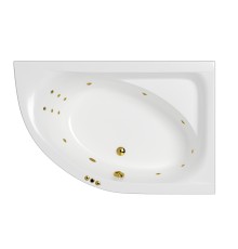 Ванна WHITECROSS Aquarella 170x110 (правая) "SMART" (золото)