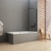 Шторка для ванны NEW TRENDY NEW SOLEO BLACK 80x140 черный