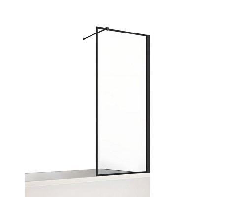 Шторка для ванны NEW TRENDY NEW SOLEO BLACK 80x140 черный