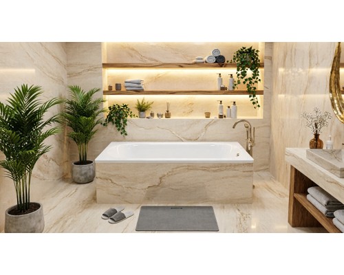 Ванна из литьевого мрамора Flere Oberon Slim 160x70x60 (белый матовый)