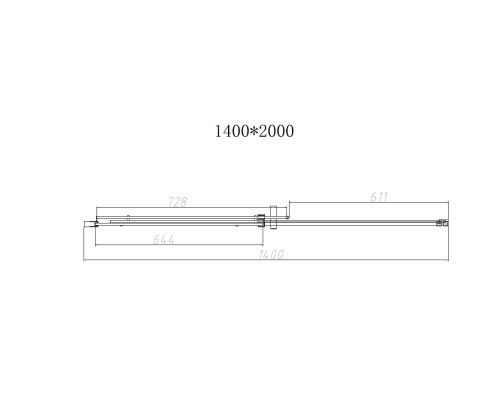 Душевая дверь Vincea Dice VDS-4D140CL 1400 хром стекло прозрачное