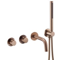 Смеситель термостатический для ванны встраиваемый Benesque Lumiere 11011906 бронза брашированная