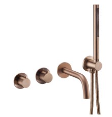 Смеситель термостатический для ванны встраиваемый Benesque Lumiere 11011906 бронза брашированная