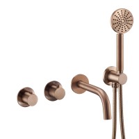 Смеситель термостатический для ванны встраиваемый Benesque Lumiere 11011806 бронза брашированная