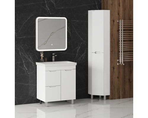 Пенал Onika Айленд 30 угловой, напольный, белый