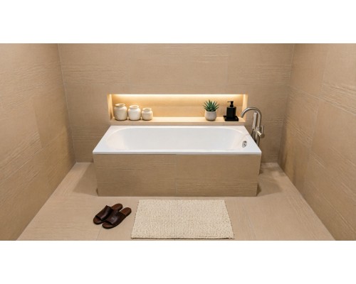 Ванна из литьевого мрамора Flere Oberon Slim 170x70x60 (белый матовый)