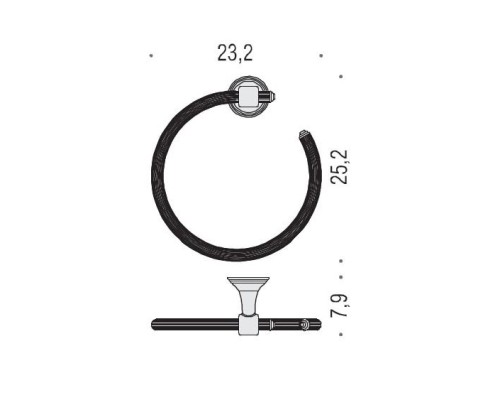 Полотенцедержатель-кольцо Colombo Hermitag цвет хром