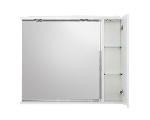 Зеркало со шкафом BelBagno MARINO-SPC-800/750-1A-BL-P-R 80 с подсветкой Bianco Lucido Зеркало со шкафом BelBagno MARINO-SPC-800/750-1A-BL-P-R 80 с подсветкой Bianco Lucido