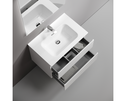 Тумба под раковину подвесная Sancos Snob T 69х44х50, с доводчиками, Bianco, SNT70W