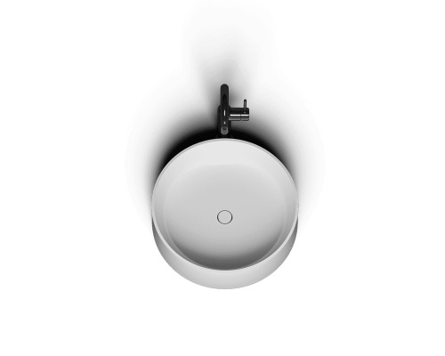 Накладная раковина-чаша из искусственного камня Monblan Puma 440x440x154 цвет белый матовый