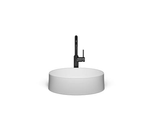 Накладная раковина-чаша из искусственного камня Monblan Puma 440x440x154 цвет белый матовый