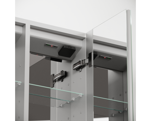 Зеркальный шкаф для ванной Sancos Evoke 800x700х136 мм с LED подсветкой SC8080