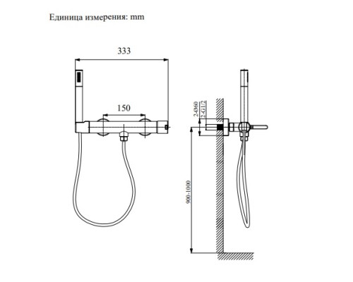 Смеситель для душа AltroBagno Unione 030602 Cr хром