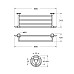Полка для полотенец подвесная ART&MAX AM-E-4222-Br