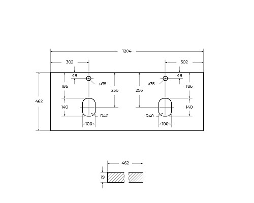 Столешница под раковину BelBagno 120 EK-120-2-BL Bianco Lucido Столешница под раковину BelBagno 120 EK-120-2-BL Bianco Lucido