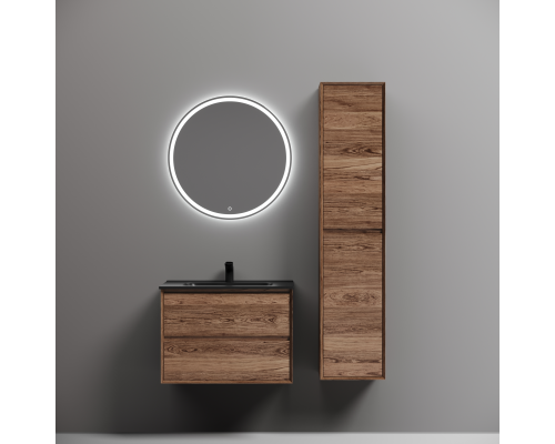 Тумба под раковину подвесная Sancos Marmi 1.0 69х44, с доводчиками, дуб чарльстон, MR1.070ECH