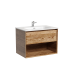 Тумба под раковину подвесная Sancos Marmi 1.0 69х44, с доводчиками, дуб чарльстон, MR1.070ECH