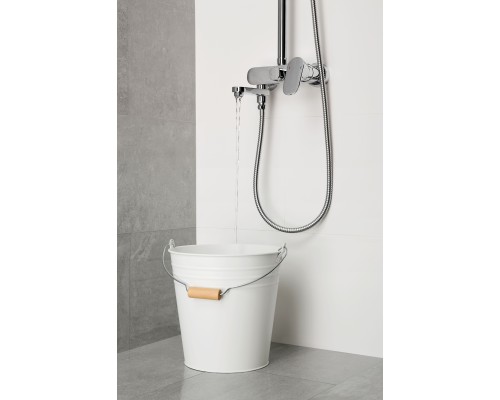 Душевая система AQG WIND BLU RD, с изливом и верхним душем, хром