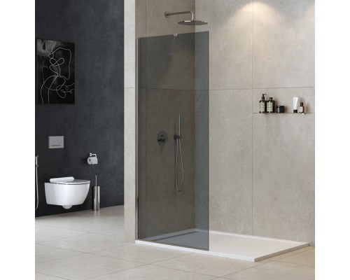 Душевая перегородка Cezares Liberta 110 LIBERTA-L-1-TB-110-GR-Cr профиль Хром стекло серое