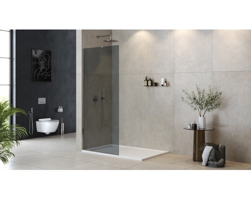 Душевая перегородка Cezares Liberta 110 LIBERTA-L-1-TB-110-GR-Cr профиль Хром стекло серое