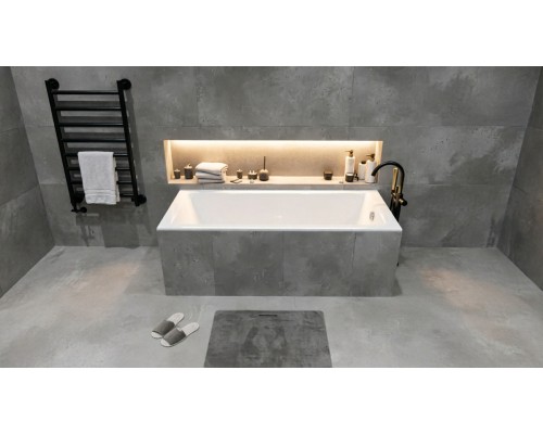 Ванна из литьевого мрамора Flere Serena Slim 150x75x60 (белый глянец)
