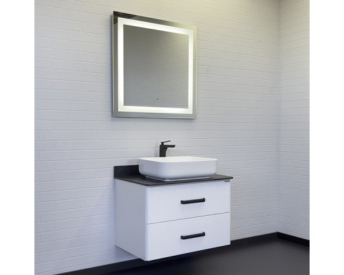 Тумба с раковиной Comforty Амстердам-75 белая со столеш. под