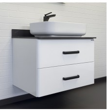 Тумба с раковиной Comforty Амстердам-75 белая со столеш. под