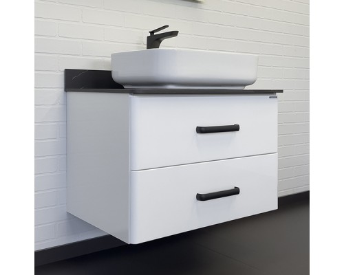 Тумба с раковиной Comforty Амстердам-75 белая со столеш. под
