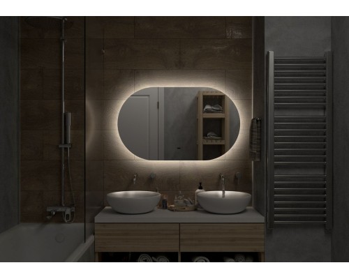 Зеркало Континент Fleur 1000x600 с подсветкой с бесконтактным выключателем