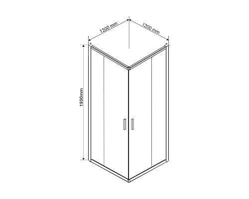 Душевой уголок Vincea Garda VSS-1G1212CLGM 1200x1200 вороненая сталь стекло прозрачное