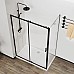 Душевой уголок Vincea City VSR-5CT9012CLB 1200x900 черный стекло прозрачное