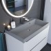 Раковина для ванной кварцевая Uperwood Classic Quartz 80х45х15 см, серая матовая, бетон